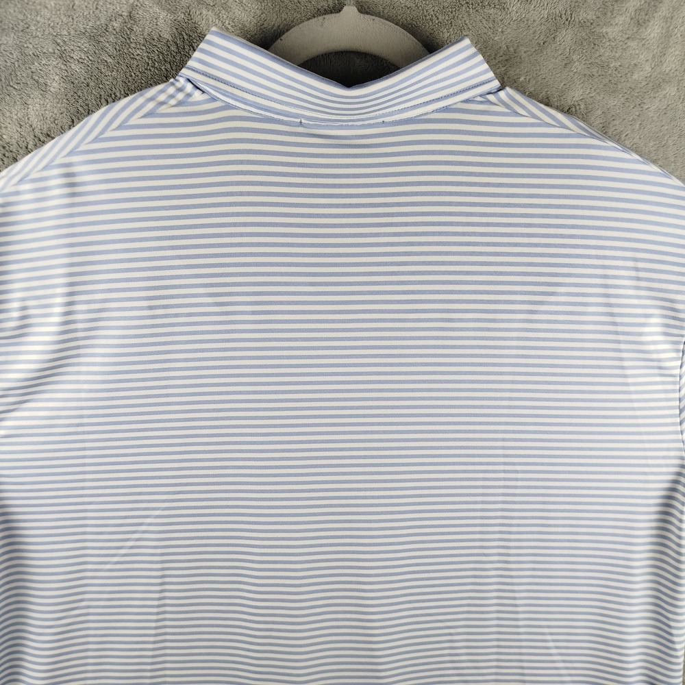 Old Memorial Golf Club Shirt Mens 2XL White Blue Stripe Polo RLX Ralph Lauren - Picture 8 of 12